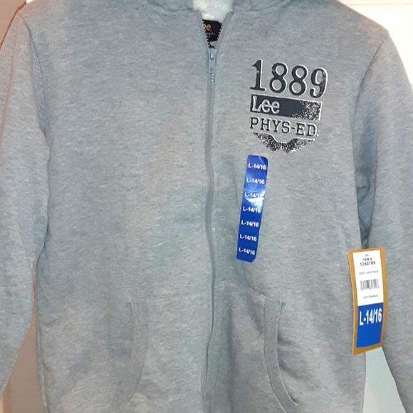Lee Zip Up Hooded Sweatshirt Size (L 14/16) - Picture 16 of 16